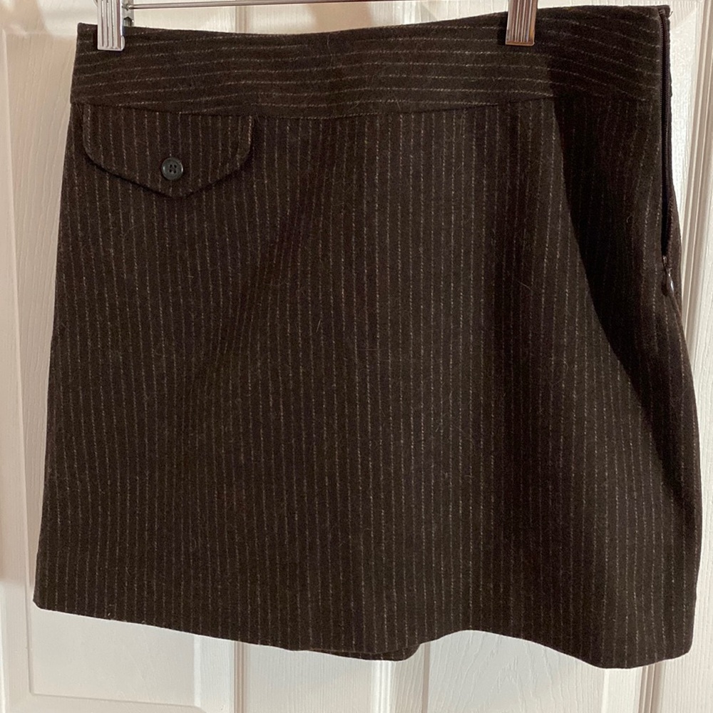 EUC Stunning Banana Republic Wool Blend Lined Striped Mini-Skirt Size 2P